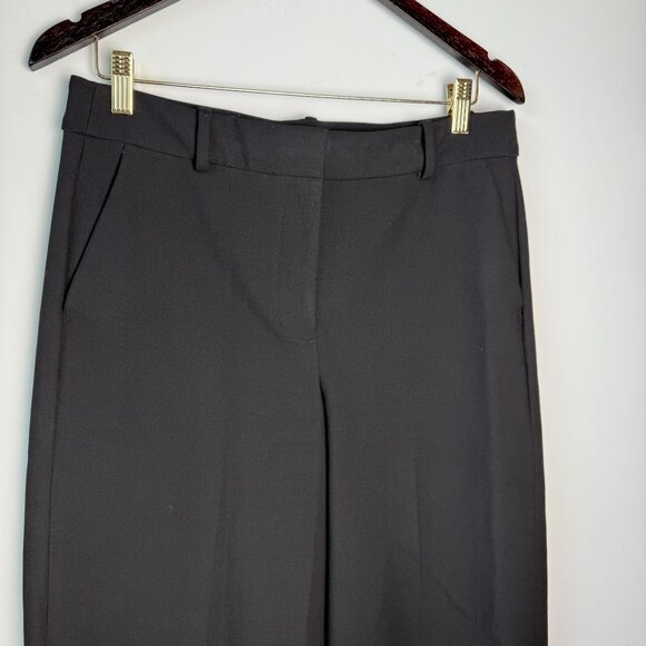J. Crew Petite Trouser Wide-Leg Four-Season Stretch Pleats Carreman Black SZ 12P - Picture 5 of 10